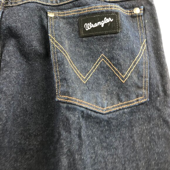 Wrangler Men's Jeans 38x30 13MSEDD Blue Dark Denim Straight Leg Relaxed Fit - Picture 11 of 15